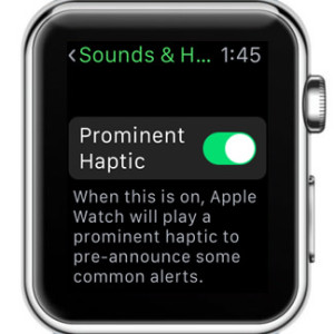apple watch prominent haptic feature