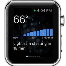 dark sky to the minute rain prediction