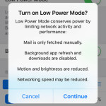 iphone low power mode restrictions