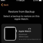 restore apple watch from backup