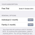 apple music subscription selection