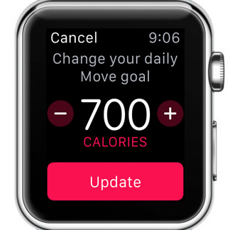 change exercise goal apple watch 3