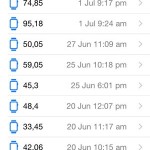 health app apple watch workouts list