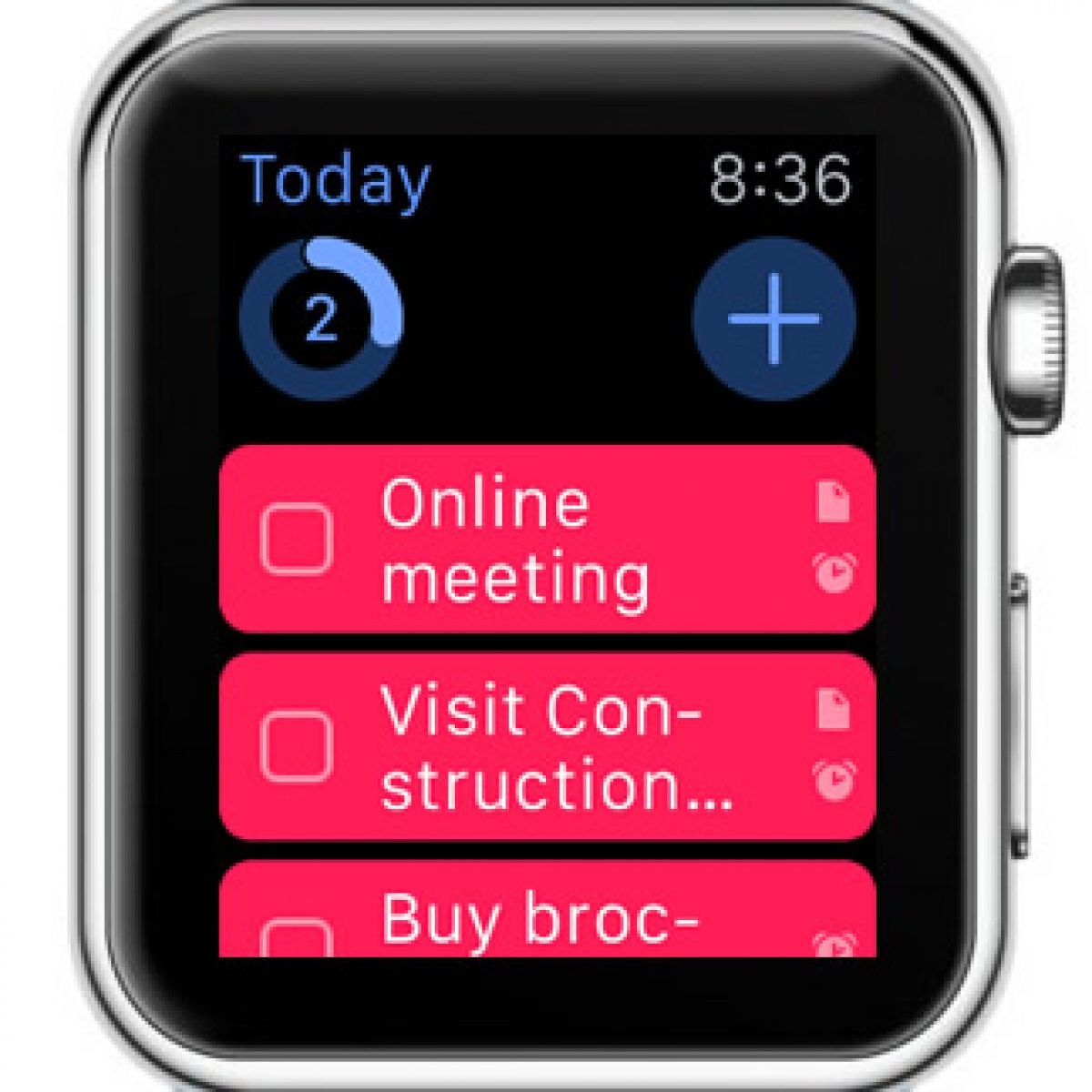 Task watch. Apples task