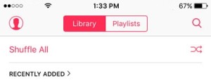 apple music shuffle all button