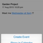 create Calendar event from ios mail