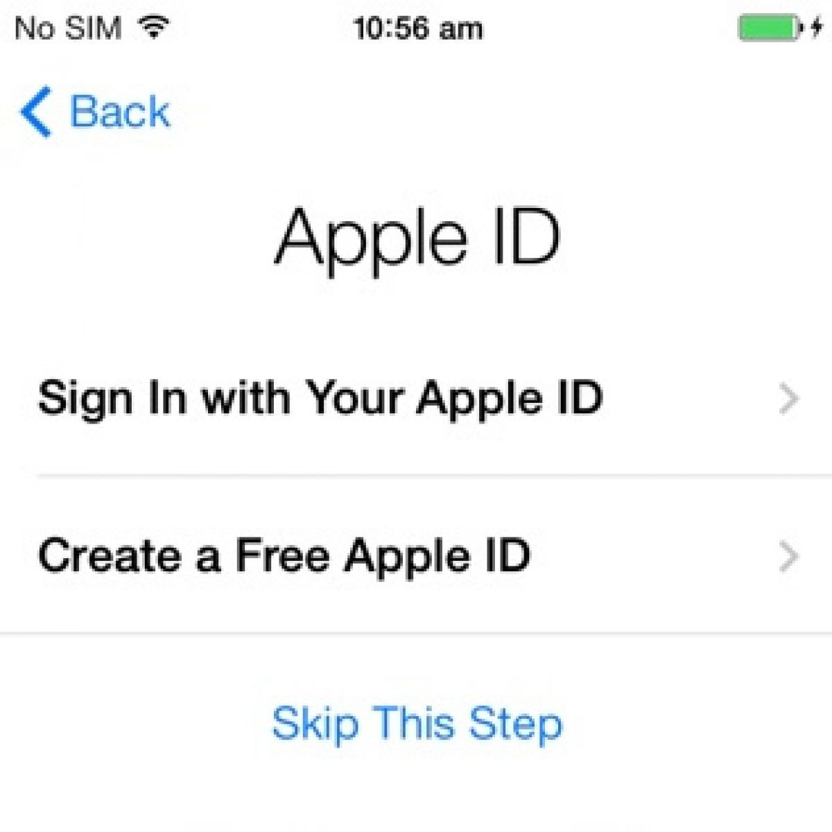 Creat apple id