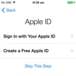 creating a free apple id while configurating new iphone