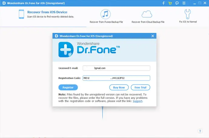 Dr Fone Free Registration Code