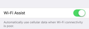 ios 9 wi-fi assist setting