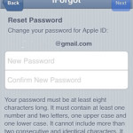 set up new apple id password