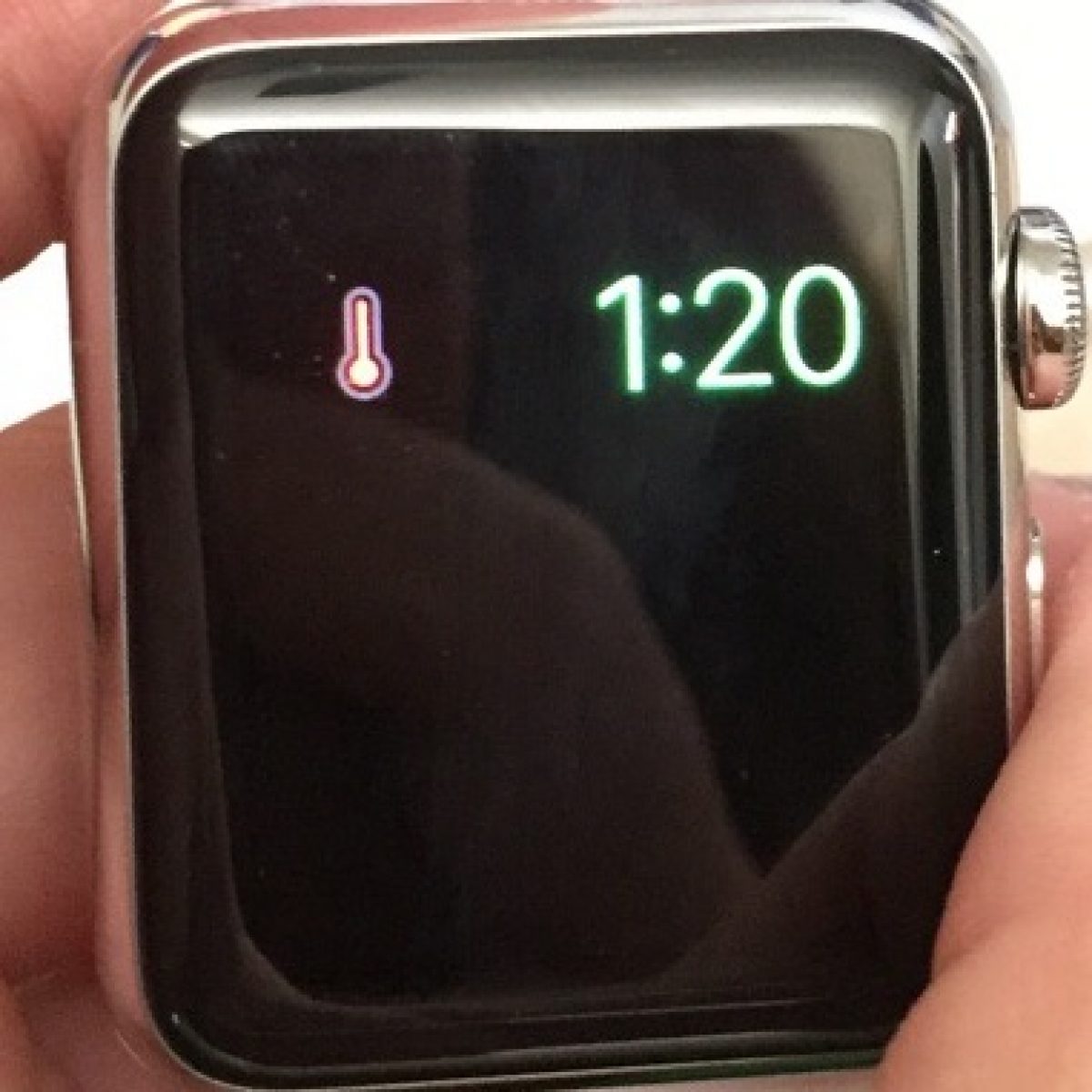 Apple Watch Temperature Warning Screen