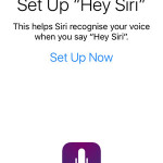 hey siri set up