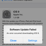 ios 9 software update failed prompt