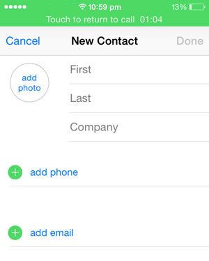 new contact