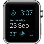 light blue watch face