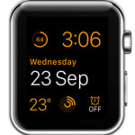 light orange modular watch face