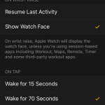 apple watch app wake screen on tap option