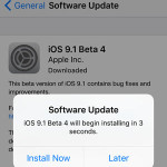 installing ios 9.1 public beta 4