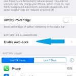 ios 9 enable auto-lock battery setting