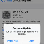 ios 9.1 beta 5 update install