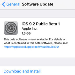 ios 9.2 public beta 1 update