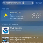 ios spotlight weather info