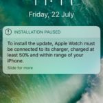 apple watch installation paused 