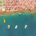 beach umbrella sattelite view