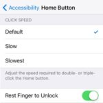 ios 10 rest finger to unlock