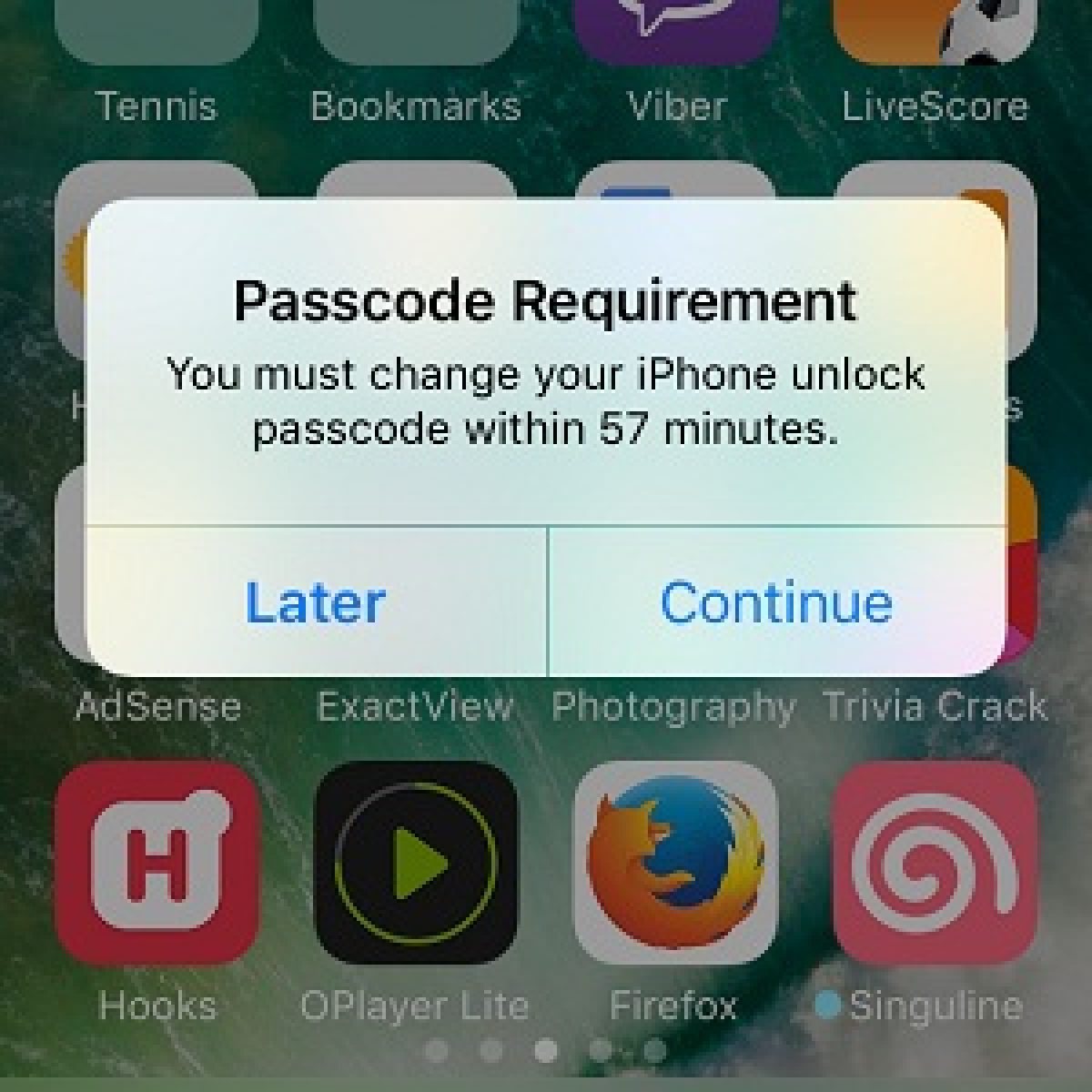 iphone change unlock passcode requirement screen