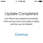 iphone update completed screen