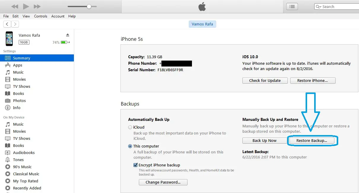 How To Perform a Full iPhone Backup Via iTunes