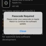 watchos 3 beta 3 apple watch passcode required
