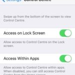 ios 10 control center settings