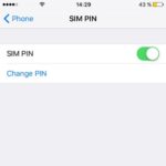 iphone sim pin settings