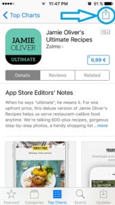 app store share button