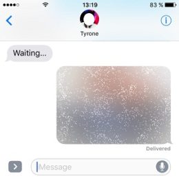 iPhone Message hidden with invisible ink.