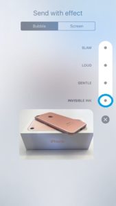invisible ink iMessage feature