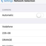 iOS manual carrier selection