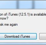 iTunes Update prompt