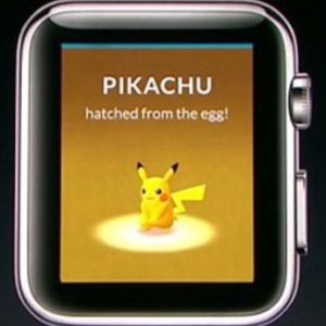 Pikachu and Pokemon GO on Apple Watch