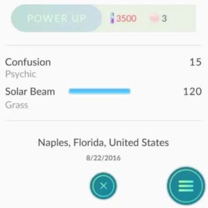 Pokemon GO Capture Location info