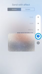 tap Send to dispatch hidden message