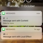 imessage with effect notification