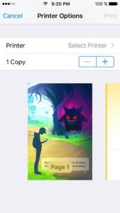iOS 10 Printer Options