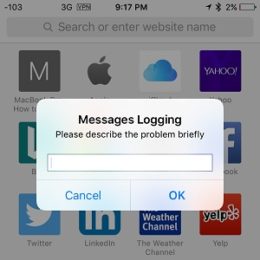 iphone messages logging annoying prompt