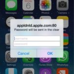 iphone password will be sent in the clear warning