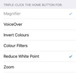 reduce white point accessibility shortcut
