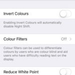 reduce white point display accomodations setting